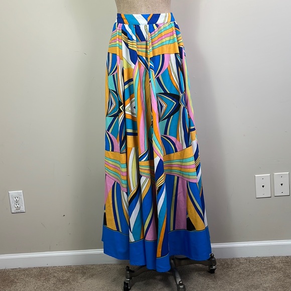 Versona Dresses & Skirts - Versona Maxi Skirt Women Extra Large Graphic Print Multicolored Elastic Waist